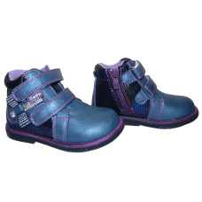 Ортопедические демисезонные ботинки для девочки 22 размер, стелька - кожа, супинатор, 102-503-02