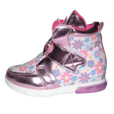 Демісезонні черевики з вушками для дівчинки, зайченя 22 розмір, шкіряна устілка, супінатор, 101-74-812