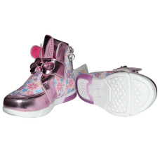 Демісезонні черевики з вушками для дівчинки, зайченя 22 розмір, шкіряна устілка, супінатор, 101-74-812