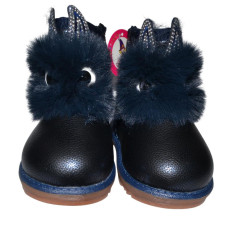 Теплі уггі з вушками і очками 28 розмір, чобітки для дівчинки, 102-90-52