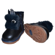 Теплі уггі з вушками і очками 28 розмір, чобітки для дівчинки, 102-90-52