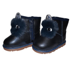 Теплі уггі з вушками і очками 28 розмір, чобітки для дівчинки, 102-90-52