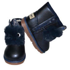 Теплі уггі з вушками і очками 28 розмір, чобітки для дівчинки, 102-90-52