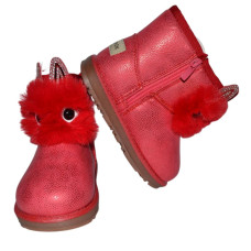 Теплі уггі з вушками і очками 24,25 розмір, чобітки для дівчинки, 102-905-12