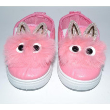 Сліпони, мокасини з вушками для дівчинки 26,27 розмір, (маломірять), 108-21-204+