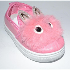 Сліпони, мокасини з вушками для дівчинки 26,27 розмір, (маломірять), 108-21-204+