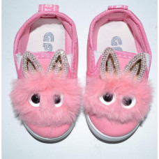 Сліпони, мокасини з вушками для дівчинки 26,27 розмір, (маломірять), 108-21-204+