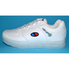 Детские белые кроссовки 35 размер, кожаная стелька, супинатор, 107-93-371