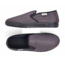 Летние мужские слипоны, мокасины с сеткой, синие и темно-серые 41 размер, Z4-108-79-41