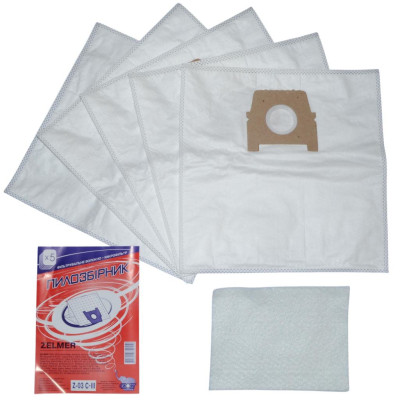 Мешки пылесборники Z-03 C-III для пылесосов Zelmer, микроволокно, Слон, 5 шт, 801-Z03-3