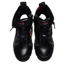 Детские демисезонные ботинки 33 размер, супинатор, кожаная стелька, флис, 101-300-560