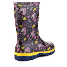 Дитячі гумові чоботи Єдинорог на чорному 27,28,29,30,31,32,33,34,35 розмір, 33-37810