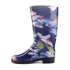Жіночі гумові чоботи Метелики На Синьому 36,37/38,38/39,39/40,40/41,41/42 размер, 1-51223