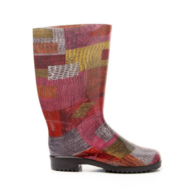Жіночі гумові чоботи Абстракція червона / 36,37/38,38/39,39/40,40/41,41/42 розмір, 1-51227