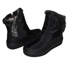 Жіночі зимові черевики, дутики на блискавці 39 розмір, напівчобітки на танкетці, Україна, 102-227-6101