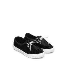 Жіночі мокасини , Чорні на білій підошві/велюр 36,39,40,41 розмір, 1-63058