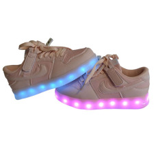 Светящиеся LED-кроссовки для девочки, зарядка USB 35 размер, 11 режимов, супинатор, кожаная стелька, 107-341-939
