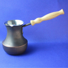 Медная турка Мечта 500 мл. ZH джезва Патина Ручка дерево, 170-65264