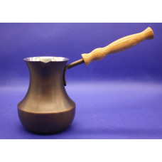 Медная турка Мечта 500 мл. ZH джезва Патина Ручка дерево, 170-65264