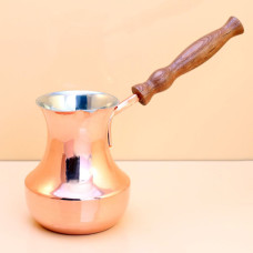 Медная турка Мечта 500 мл. ZH джезва Классическая ручка дерево, 170-65268