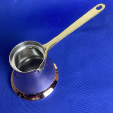 Мідна турка Роксолана 290 мл. Джезва ZH для індукційної плити, 170-65286