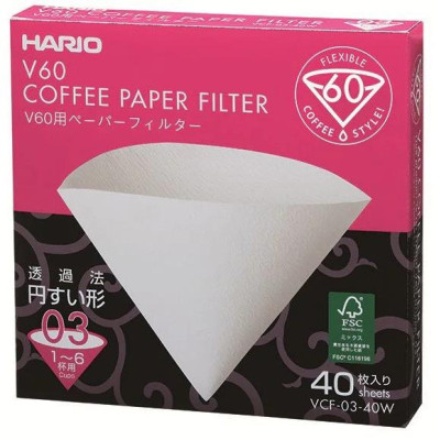 Фільтри Hario 03 40 шт. V60 BOX, 171-65386