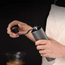 Ручна кавомолка JOQINEER Сталеві жорна з чохлом Gray, 172-65768 Ручна кавомолка JOQINEER Сталеві жорна з чохлом Gray, 172-65768