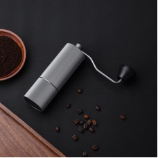 Ручна кавомолка JOQINEER Сталеві жорна з чохлом Gray, 172-65768 Ручна кавомолка JOQINEER Сталеві жорна з чохлом Gray, 172-65768