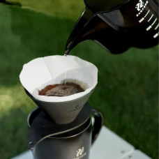 Пуровер Hario V60 Flat Dripper Zebrang 02 Силіконовий складаний, 176-65864
