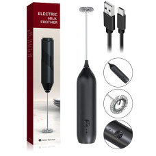 Міксер капучинатор акумуляторний MF-07 Black Спінювач електричний, 174-65912 Міксер капучинатор акумуляторний MF-07 Black Спінювач електричний, 174-65912