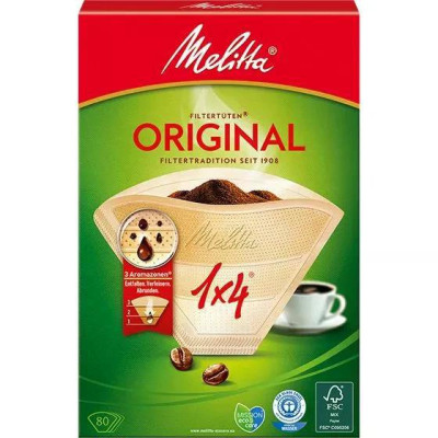Фільтри Melitta ORIGINAL 1x4 80 шт. Натуральні, 171-66210