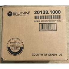 Фільтри BUNN Paper Coffee Filter 500 шт. 20138.1000 паперові для кави, 171-66234