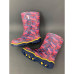 Дитячі гумові чоботи Сердечка рожеві на синьому 24 розмір, 1-66398