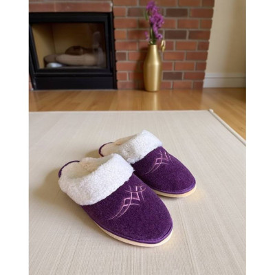 Тапочки домашні жіночі войлочні кімнатні фіолетові 36,37,38,39,40,41,42 размер, 1-66433