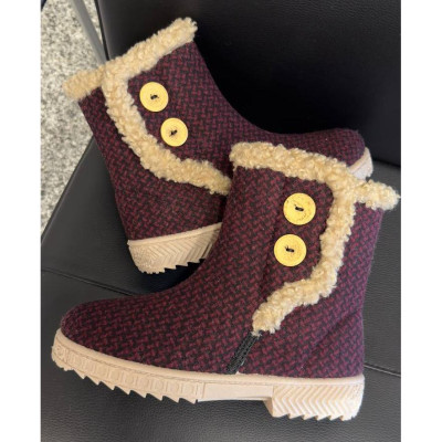 Бурки валянки жіночі , бордо Тедді 37,38,39,40,41,42 розмір, 1-66435