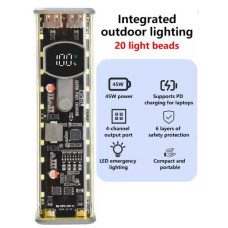 Повербанк 24000mAh с супербыстрой зарядкой 45 Вт и дисплеем, фонарь, 150-66469