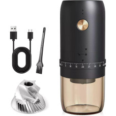 Електрична кавомолка KLT KE77B з металевими жорнами та зовнішнім налаштуванням помелу, 172-66492