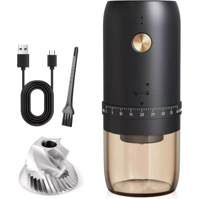 Електрична кавомолка KLT KE77B з металевими жорнами та зовнішнім налаштуванням помелу, 172-66492