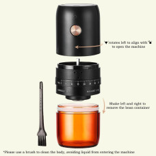 Електрична кавомолка KLT KE77B з металевими жорнами та зовнішнім налаштуванням помелу, 172-66492