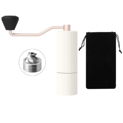 Ручна кавомолка JOQINEER Сталеві жорна з чохлом Rose Gold, 172-66494