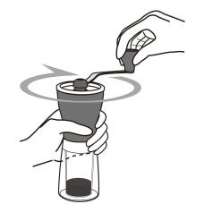 Ручка для кофемолки Hario Mini Mill Slim+Plus MSS-1DTB, 172-66531