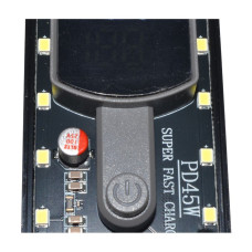Корпус повербанка 18650х8, супершвидка зарядка 45 Вт, дисплей, ліхтар, 150-66551 Корпус повербанка 18650х8, супершвидка зарядка 45 Вт, дисплей, ліхтар, 150-66551