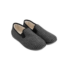 Тапочки домашние мужские комнатные утепленные мехом серые 40 размер, 1-66552