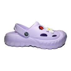 Крокси, сабо женские Jose Amorales Сиреневые с белыми цветами 38,39,40,41 розмір, 1-66567