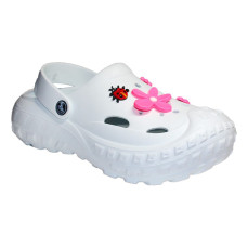 Крокси, сабо кроксы женские Jose Amorales Белые с Розовыми цветами 38,39,40,41 розмір, 1-66574