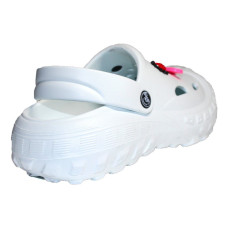 Крокси, сабо кроксы женские Jose Amorales Белые с Розовыми цветами 38,39,40,41 розмір, 1-66574