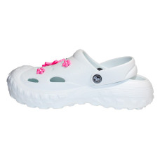 Крокси, сабо кроксы женские Jose Amorales Белые с Розовыми цветами 38,39,40,41 розмір, 1-66574