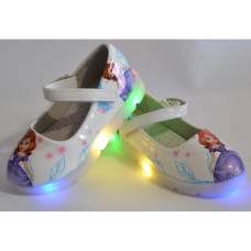 Сяючі туфлі для дівчинки 26 розмір, LED-мигалки, шкіряна устілка, супінатор, 105-85-11