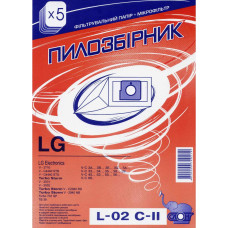 Мешок пылесборник L-02 C-II для пылесосов LG бумажный, Слон, 5 шт, 801-L02-2, 801-L02-2