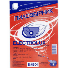 Мішок для пилососа Electrolux, пилозбірник EL-02 C-II паперовий, Слон, 1 шт, 801-EL02-2